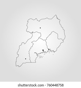 Map of Uganda