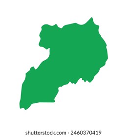 map of Uganda colored icon. Illustration vector graphic of map of Uganda.