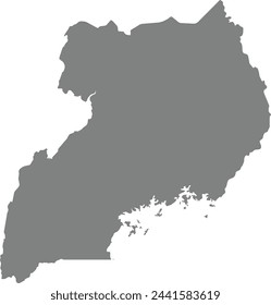 Map of Uganda Vector Logo