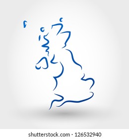 map of uk. map concept