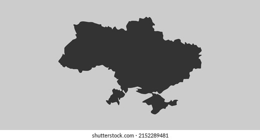 mapa de Ucrania en negro sobre fondo claro, ilustración vectorial
