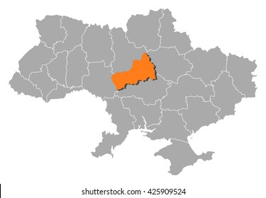 Map - Ukraine, Cherkasy