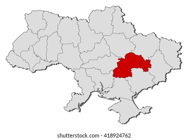 Map - Ukraine, Dnipropetrovsk