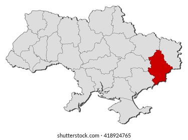 Map - Ukraine, Donetsk