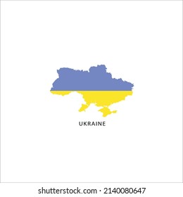 Map of Ukraine in the form of a flag.