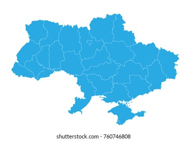 Map of ukraine. High detailed vector map - ukraine.