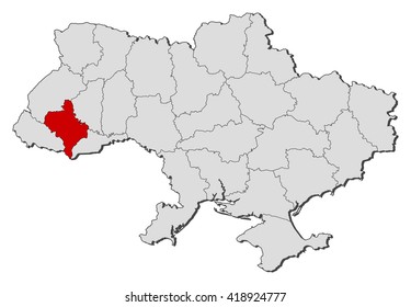 Map - Ukraine, Ivano-Frankivsk