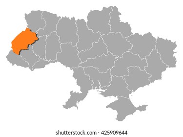Map - Ukraine, Lviv