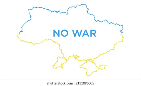 Map of Ukraine. No war in Ukraine.