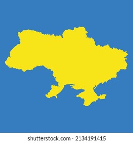 Map of Ukraine. Save Ukraine. Vector illustration. EPS 10.