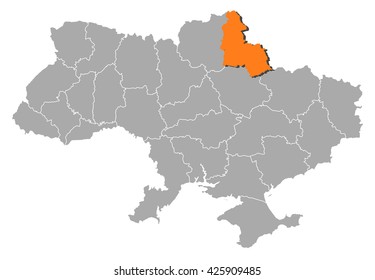 Map - Ukraine, Sumy