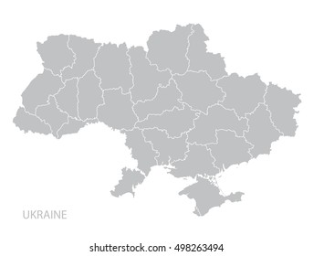 Map Of Ukraine. Vector.