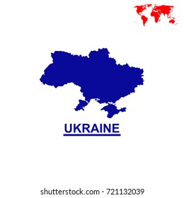 Map of Ukraine vector icon. vector  icon.
