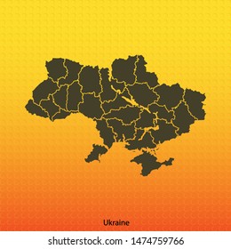map of Ukraine . vector illustration