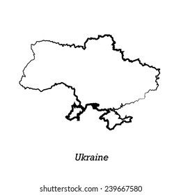 Map of Ukraine for your design, concept Illustration.