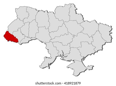 Map - Ukraine, Zakarpattia
