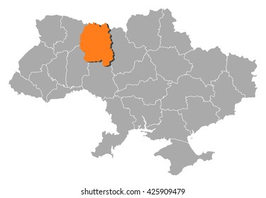 Map - Ukraine, Zhytomyr