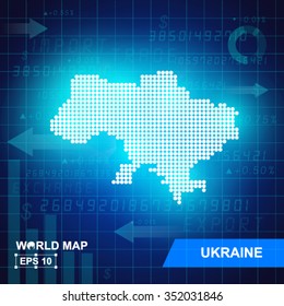 Map Of Ukraine,Abstract background, vector illustration