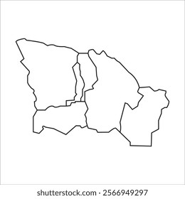 Map of Ulaanbaatar, Mongolia vector illustration symbol design