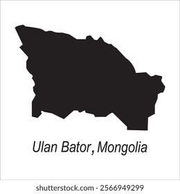 Map of Ulaanbaatar, Mongolia vector illustration symbol design