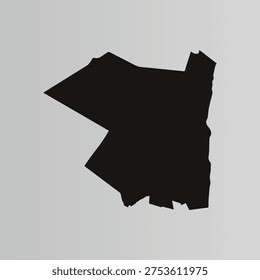 Map of Ulster County - New York - United States outline silhouette graphic element Illustration template design