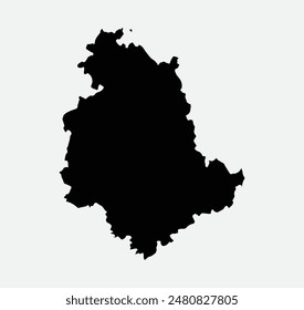 Map of Umbria - Italy outline silhouette graphic element Illustration template design
