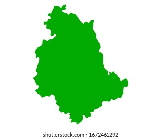 Map of Umbria as vector illustration