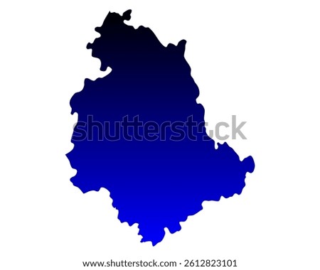 Map of Umbria as vector illustration