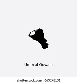 Map of Umm al-Quwain - United Arab Emirates Vector Illustration