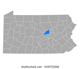 Map of Union in Pennsylvania on white