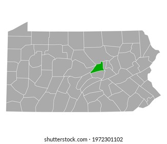 Map of Union in Pennsylvania on white