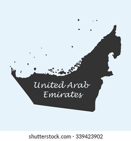 Map of United Arab Emirates. 