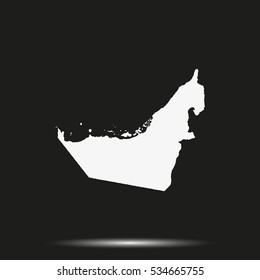 Map of United Arab Emirates.
