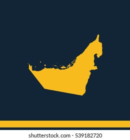 Map of United Arab Emirates.