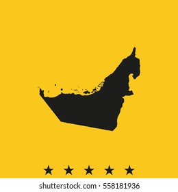 Map of United Arab Emirates.