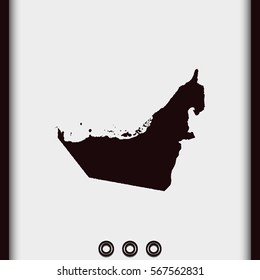 Map of United Arab Emirates.