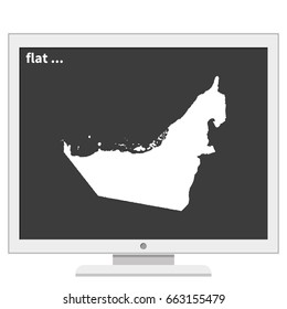 Map of United Arab Emirates.