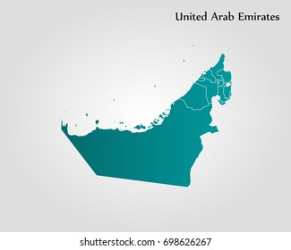 Map of United Arab Emirates