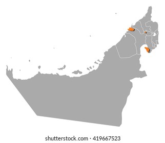 Map - United Arab Emirates, Ajman