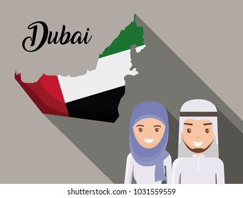 map of united arab emirates cartoon