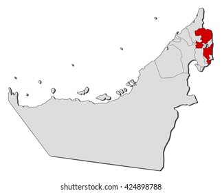 Map - United Arab Emirates, Fujairah