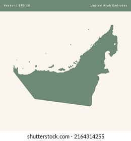 Map of United Arab Emirates Illustration Vector Icon Map
