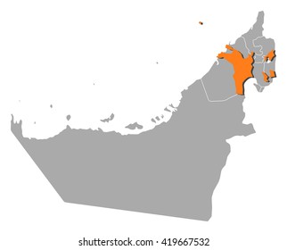 Map - United Arab Emirates, Sharjah