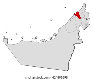 Map - United Arab Emirates, Umm al-Quwain