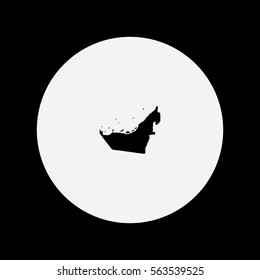 Map of United Arab Emirates Vector Illustration

