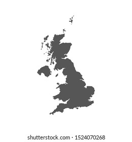 Map of United Kingdom on white background