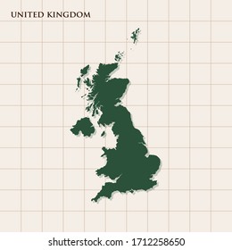 Map of United Kingdom vector design template