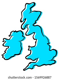 map of united kingdom vector illustration