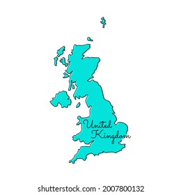 Map of United Kingdom Vector Illustration Design Template.