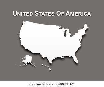 Map of United state of america .
